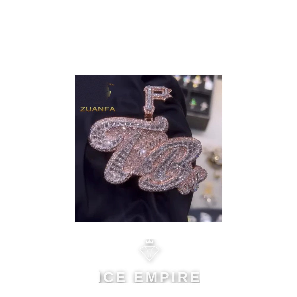 Iced Out Baguette Rose Gold Plated Cuban Chain