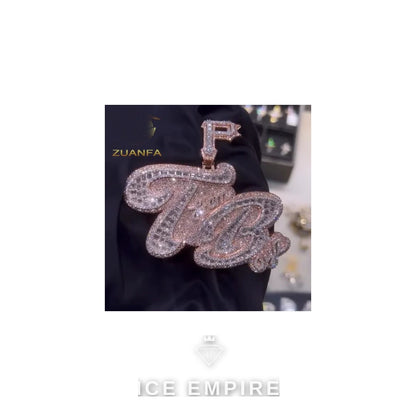 Iced Out Baguette Rose Gold Plated Cuban Chain