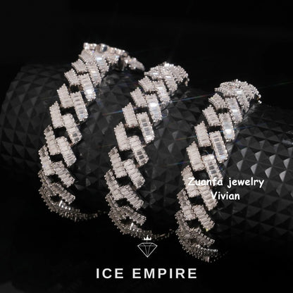 Iced Out Rose Gold Plated Moissanite Cuban Chain