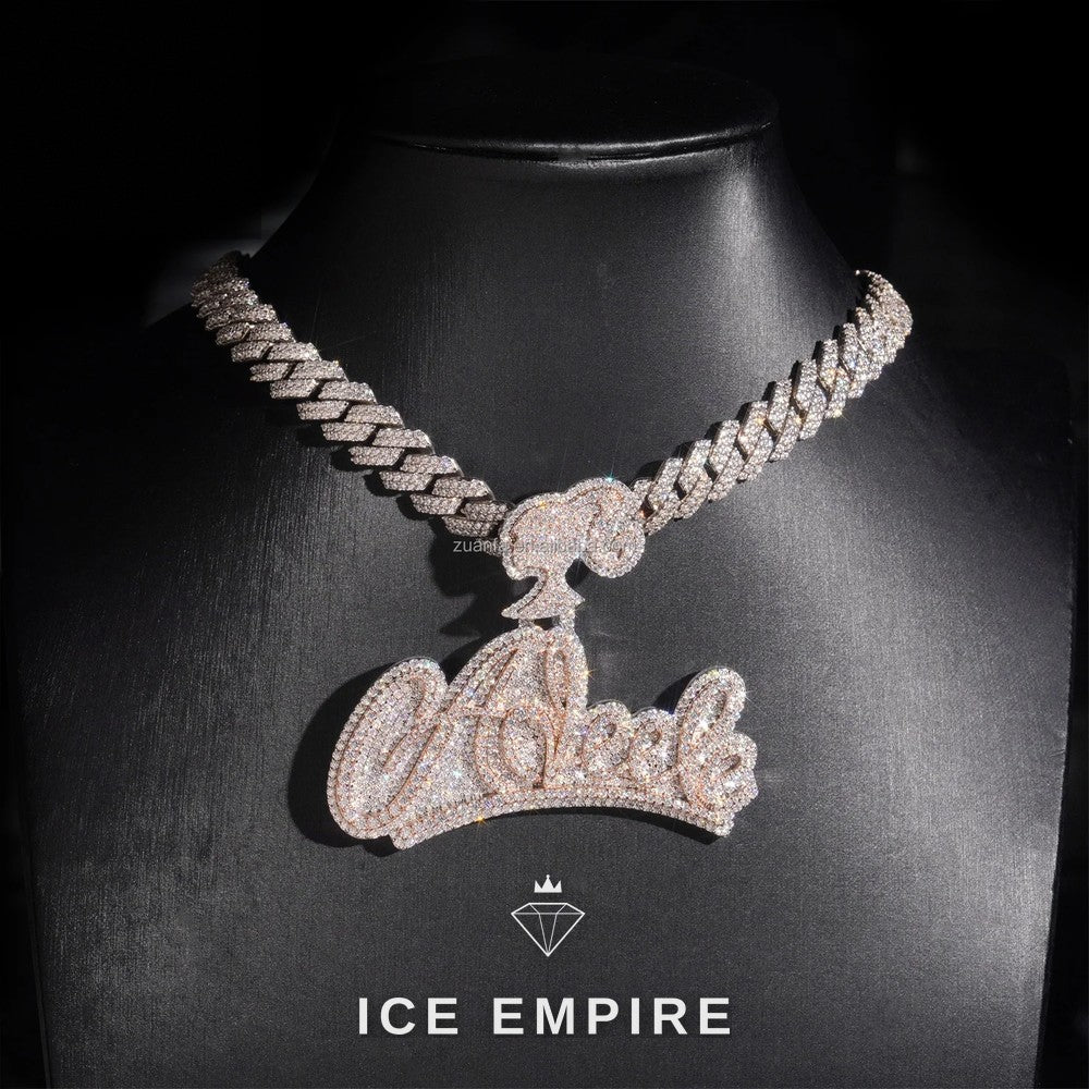 Iced Out 925 Silver Pendant
