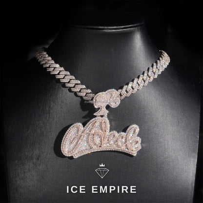 Iced Out 925 Silver Pendant