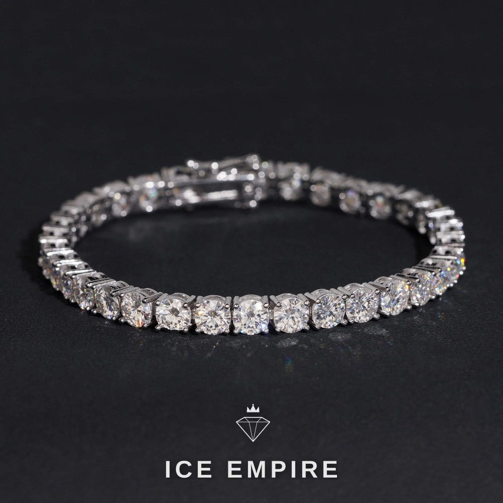 Iced Out 925 Silver Lab Grown Diamond Tennis Bracelet