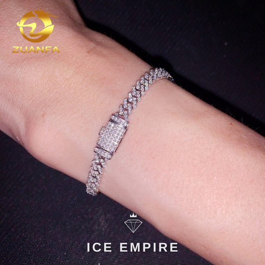 Iced Out Rose Gold Plated Moissanite Cuban Chain