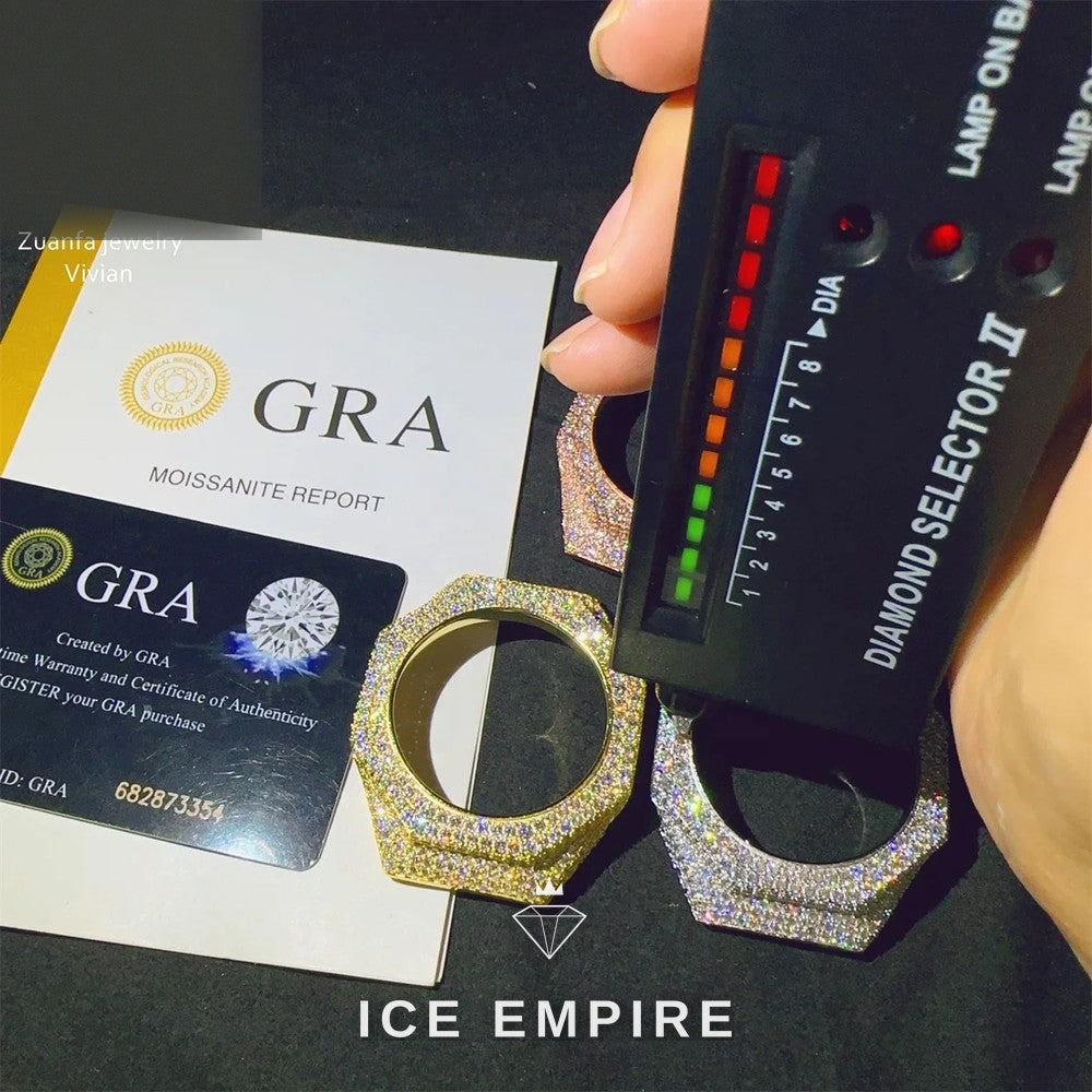 Iced Out 925 Silver Moissanite Watch