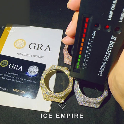 Iced Out 925 Silver Moissanite Watch