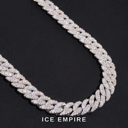 Iced Out Rose Gold Plated Moissanite Cuban Chain