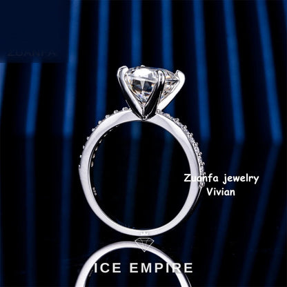 Iced Out Rose Gold Plated Moissanite Ring