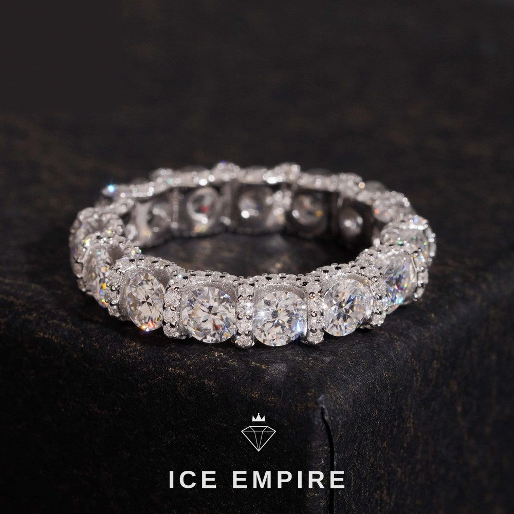 Iced Out 925 Silver Lab Grown Diamond Ring