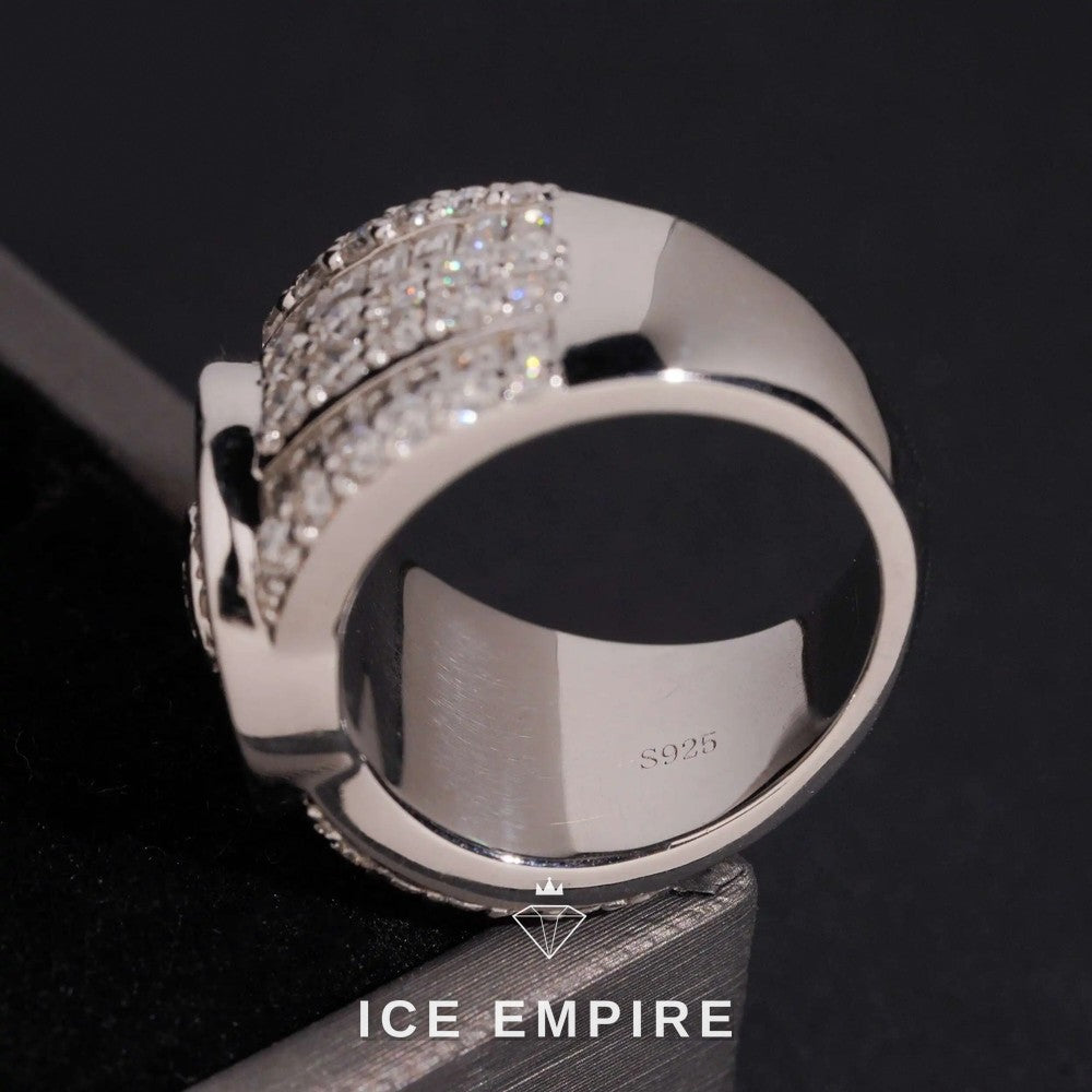 Iced Out Baguette 925 Silver Moissanite Ring