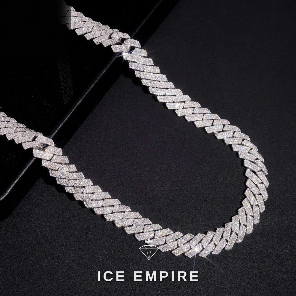 Iced Out Rose Gold Plated Moissanite Cuban Chain