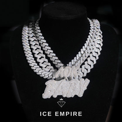 Iced Out Rose Gold Plated Moissanite Cuban Chain