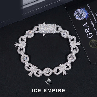 Iced Out Rose Gold Plated Moissanite Cuban Chain