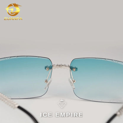 Iced Out 925 Silver Moissanite Glasses