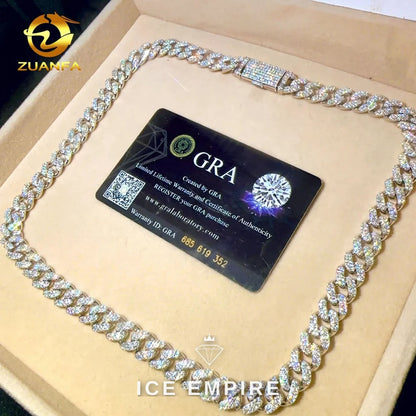 Iced Out Rose Gold Plated Moissanite Cuban Chain