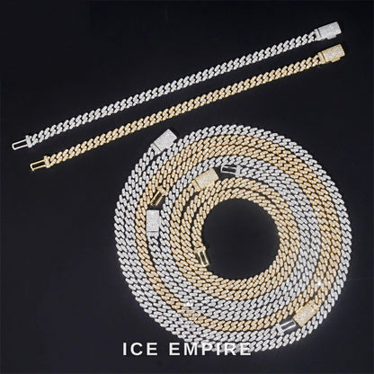 Iced Out Gold Plated Moissanite Cuban Chain