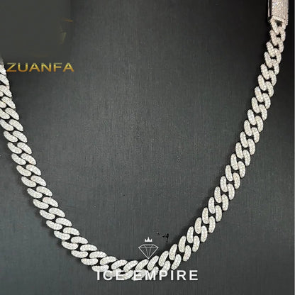 Iced Out Rose Gold Plated Moissanite Cuban Chain