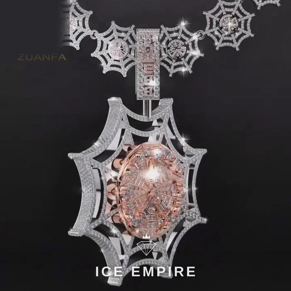 Iced Out Cross 925 Silver Moissanite Pendant