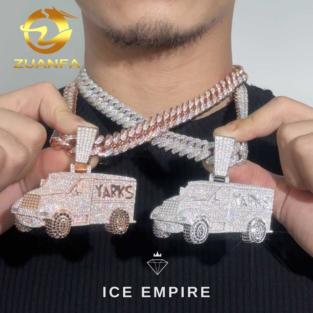 Iced Out Rose Gold Plated Pendant
