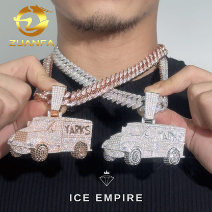 Iced Out Rose Gold Plated Pendant