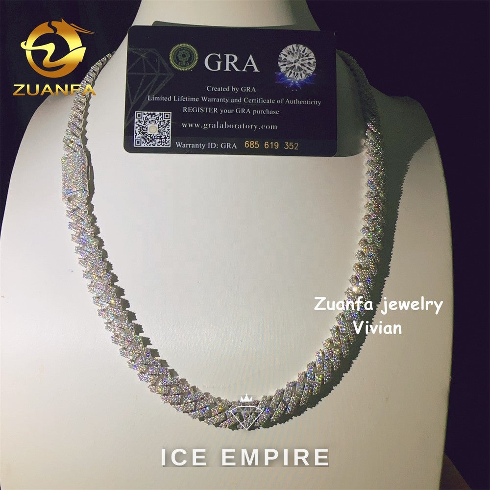 Iced Out Rose Gold Plated Moissanite Cuban Chain