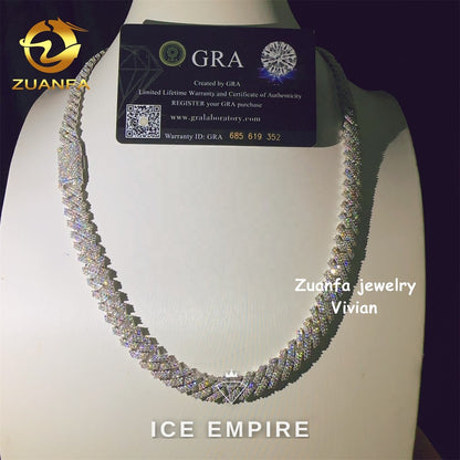 Iced Out Rose Gold Plated Moissanite Cuban Chain