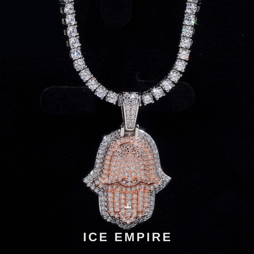 Iced Out Gold Plated Lab Grown Diamond Pendant