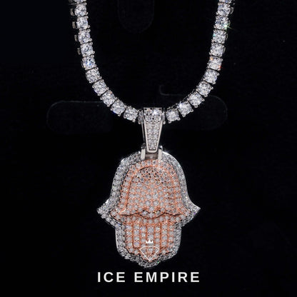 Iced Out Gold Plated Lab Grown Diamond Pendant