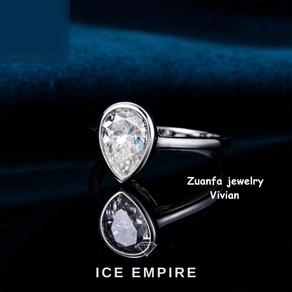 Iced Out 925 Silver Moissanite Ring