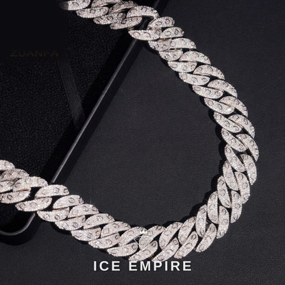 Iced Out Rose Gold Plated Moissanite Cuban Chain
