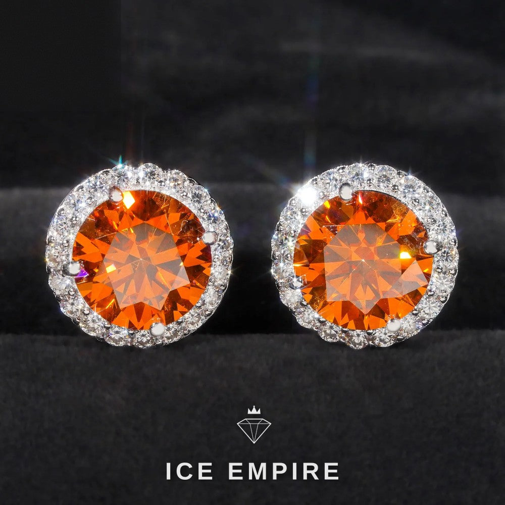 Iced Out 925 Silver Moissanite Stud Earrings