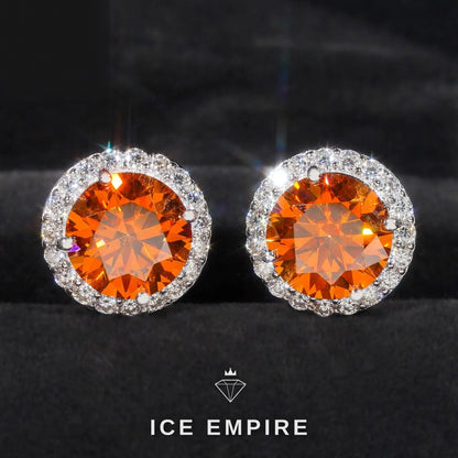 Iced Out 925 Silver Moissanite Stud Earrings