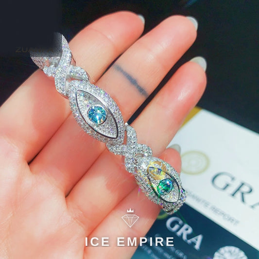 Iced Out Rose Gold Plated Moissanite Cuban Chain