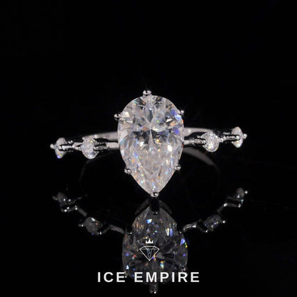 Iced Out 925 Silver Moissanite Wedding Band