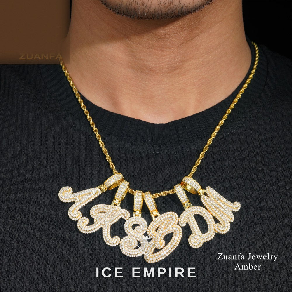 Iced Out Gold Plated Moissanite Pendant