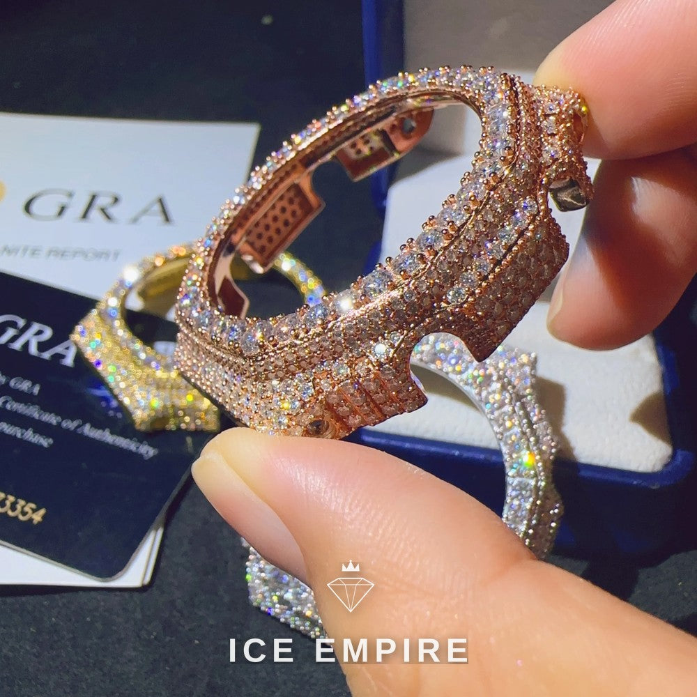 Iced Out 925 Silver Moissanite Watch
