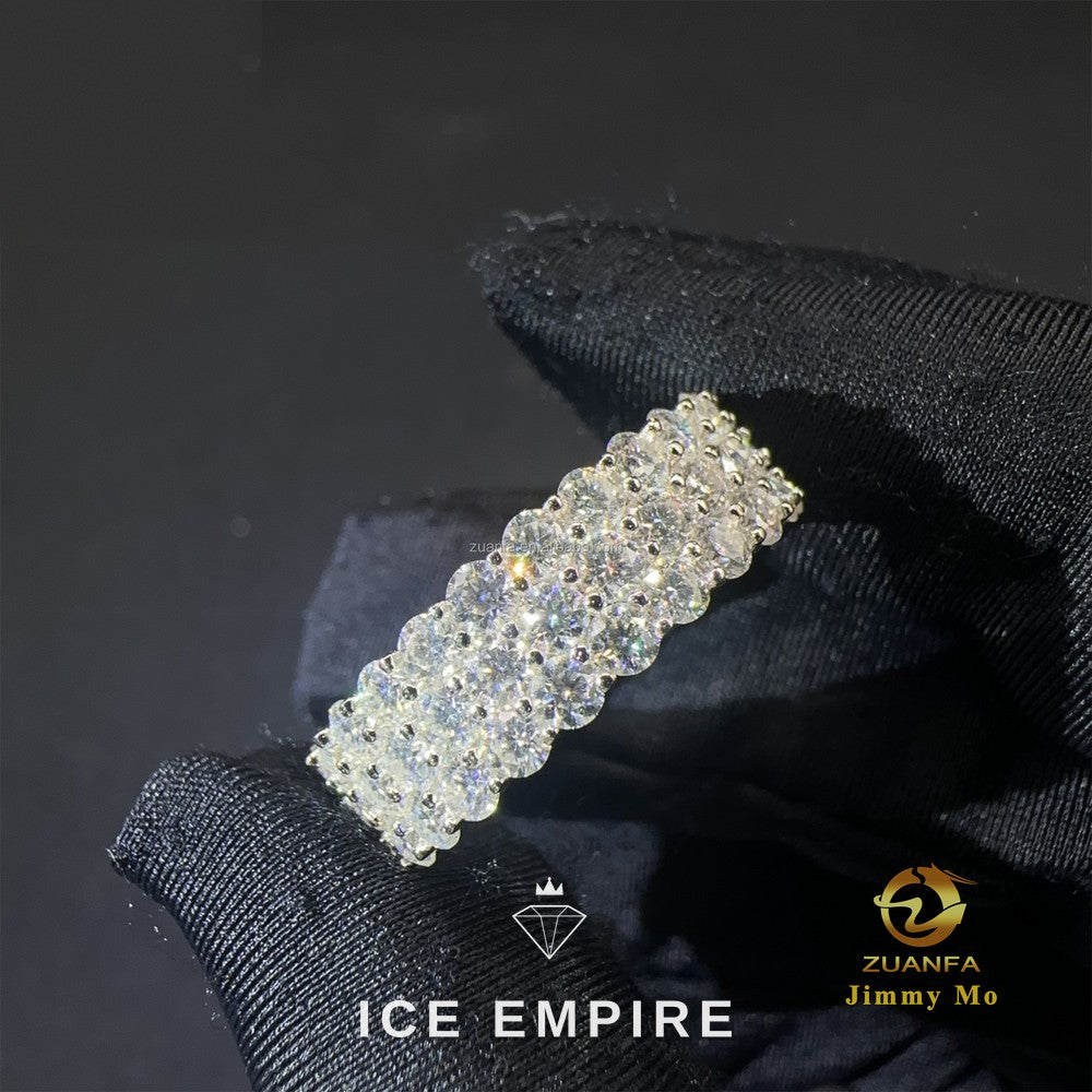 Iced Out Gold Plated Moissanite Ring
