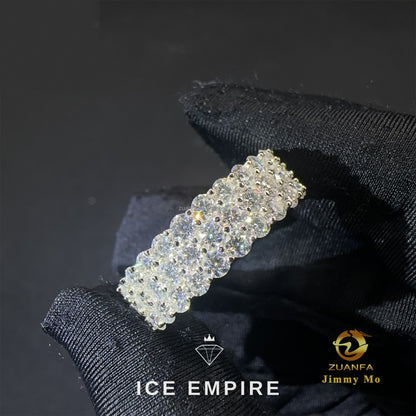 Iced Out Gold Plated Moissanite Ring