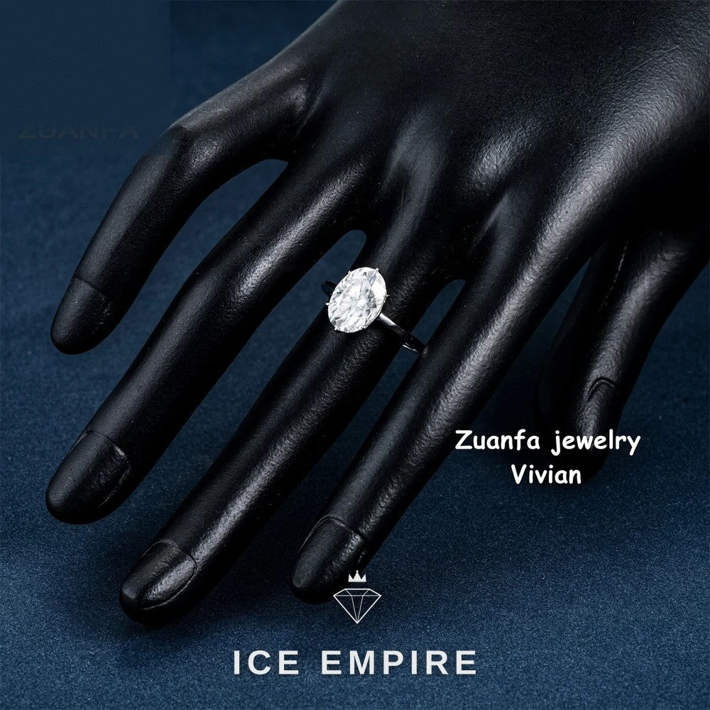 Iced Out 925 Silver Moissanite Ring