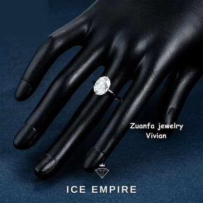 Iced Out 925 Silver Moissanite Ring