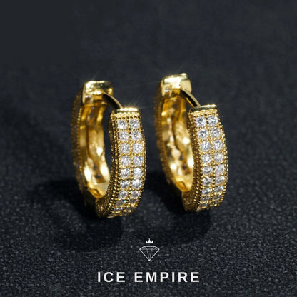 Iced Out Gold Plated Lab Grown Diamond Earrings