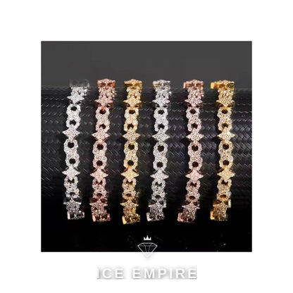 Iced Out Rose Gold Plated Moissanite Cuban Chain