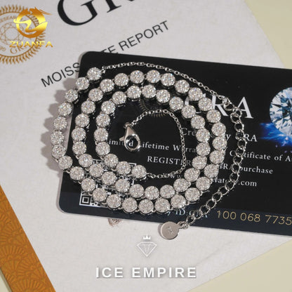Iced Out Rose Gold Plated Moissanite Cuban Chain