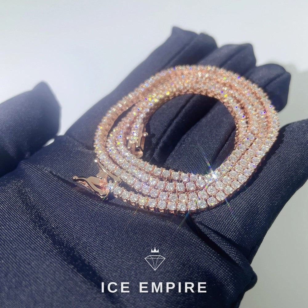 Iced Out Gold Plated Moissanite Cuban Chain