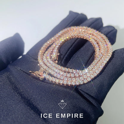 Iced Out Gold Plated Moissanite Cuban Chain