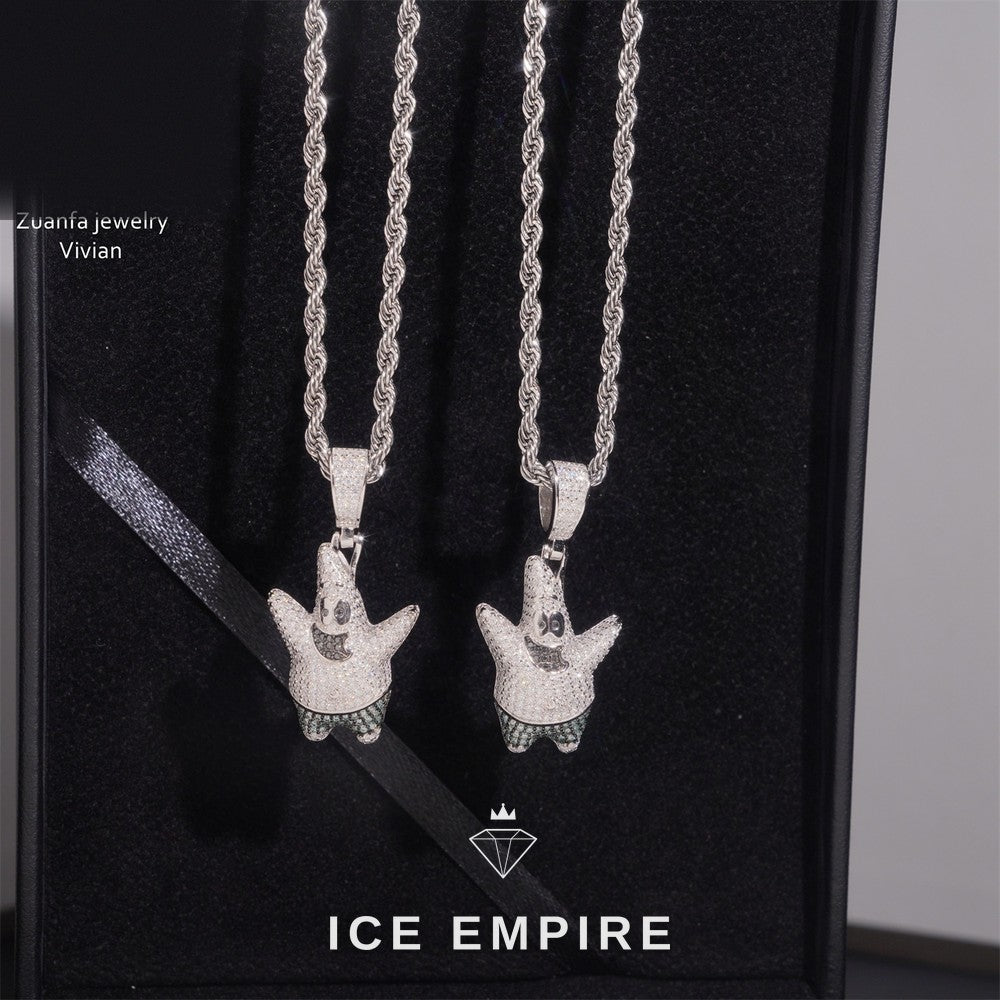 Iced Out 925 Silver Moissanite Pendant
