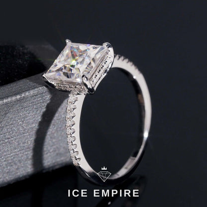 Iced Out Gold Plated Moissanite Wedding Band