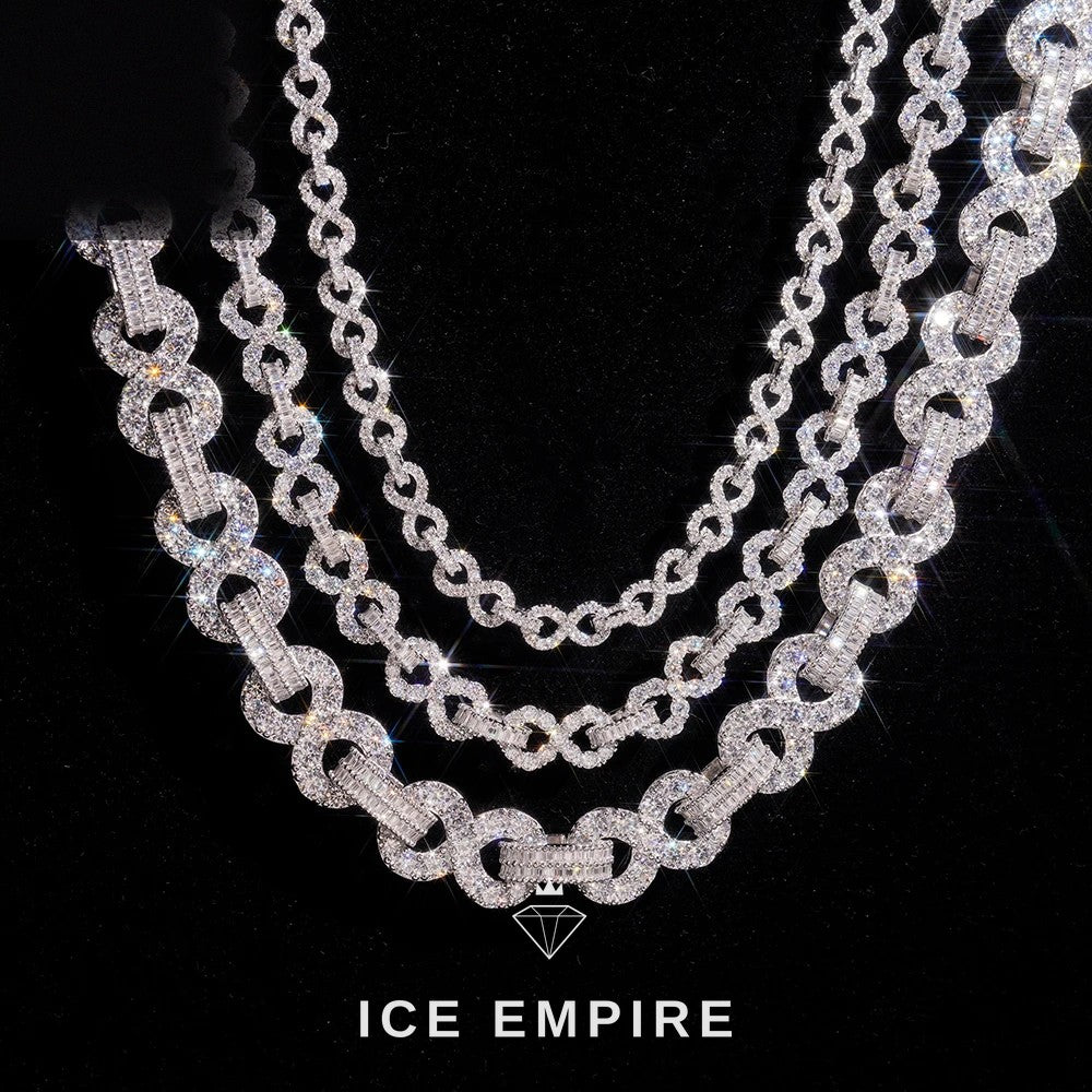 Iced Out Rose Gold Plated Moissanite Cuban Chain