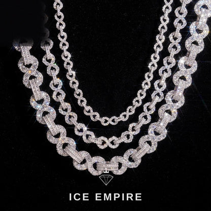 Iced Out Rose Gold Plated Moissanite Cuban Chain