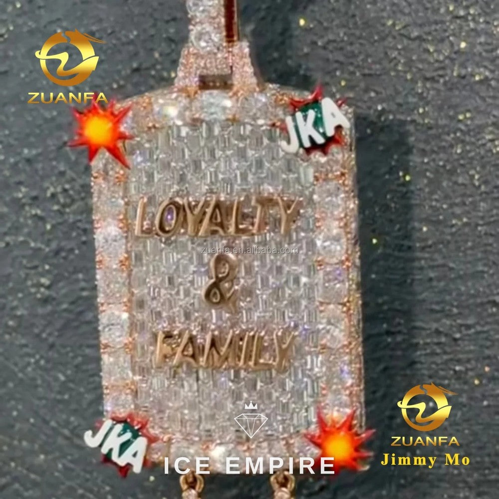 Iced Out 925 Silver Moissanite Pendant