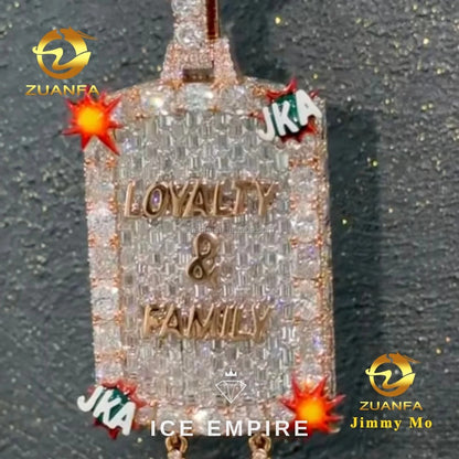 Iced Out 925 Silver Moissanite Pendant
